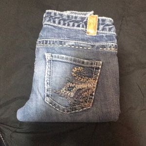 Distressed jeans